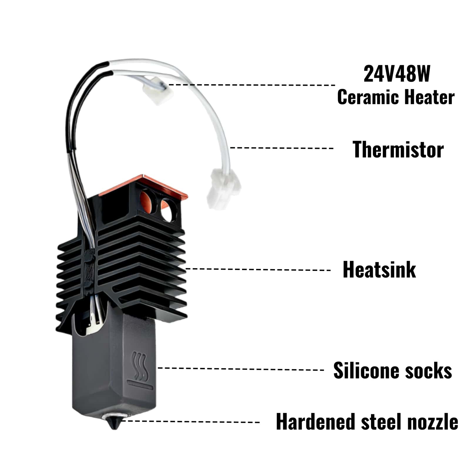 Hardened Steel Nozzle Hot End  - High Flow Ceramic Hotend 评论和价格