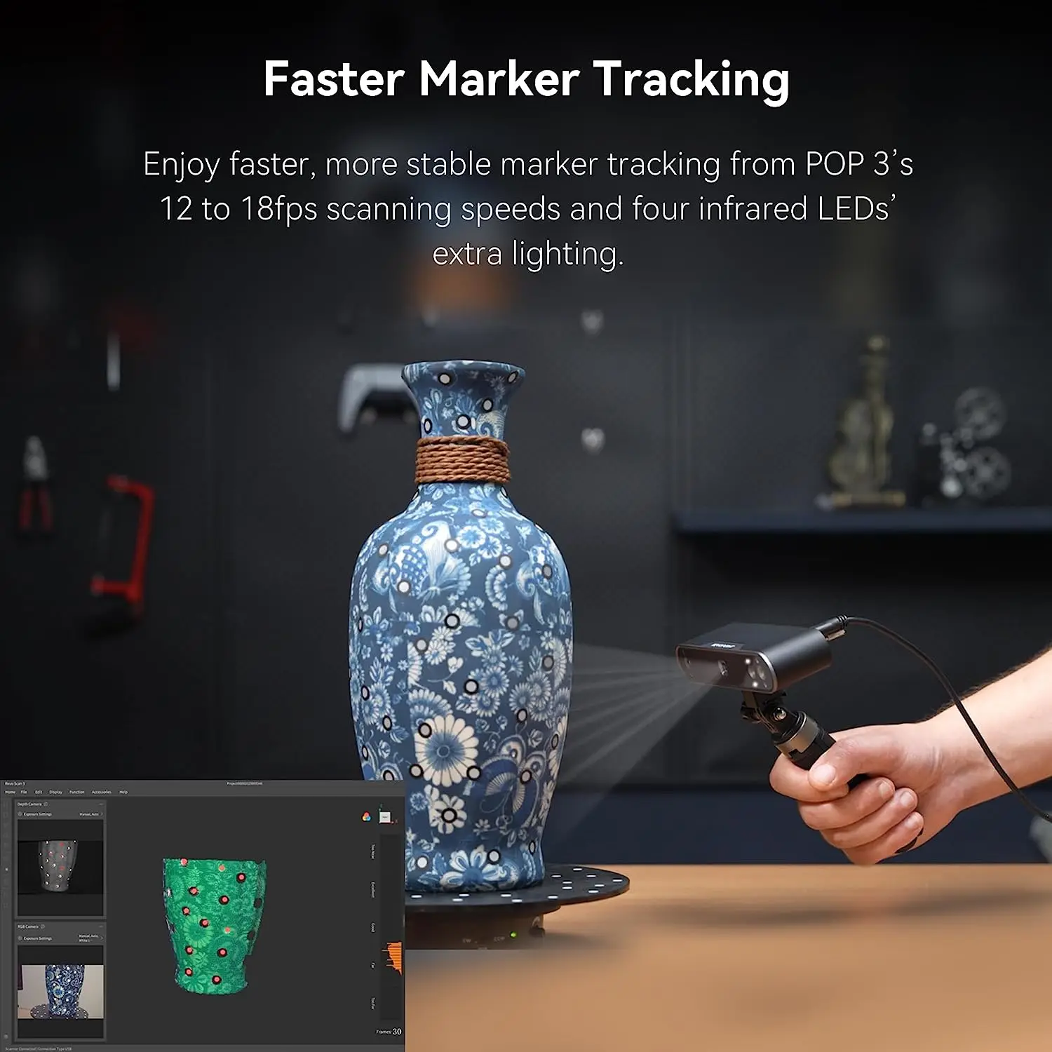 Revopoint POP 3  high-precisio - Handheld 3D Scanner High Precision 评论和价格