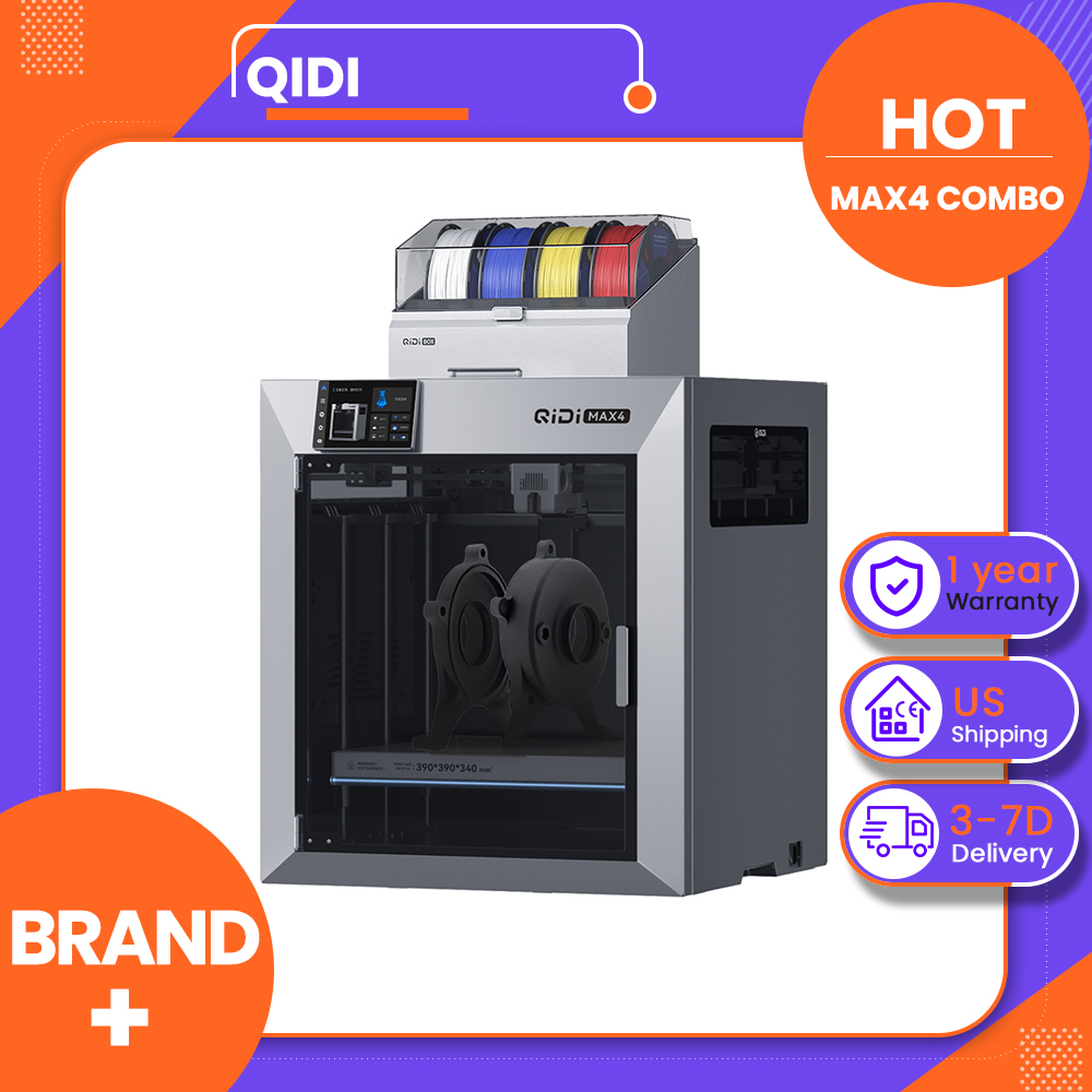 QIDI Max4 Combo 3D Printer, Up - Direct Drive Dual Gear Extruder High Speed 评论和价格